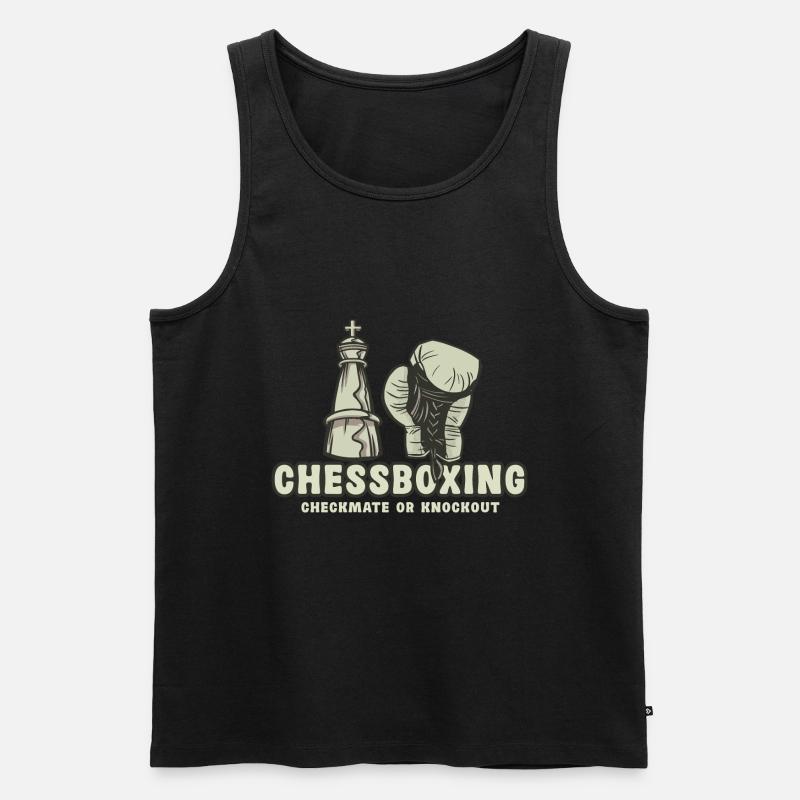 Schachboxen - Schachmatt Oder Knockout Schachboxen - Männer Premium Bio Tank Top - Schwarz