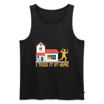 I Tried It At Home Skelett Fahrradunfall - Männer Premium Bio Tank Top - Schwarz - Vorne - AI Model Male 178 light (178cm)