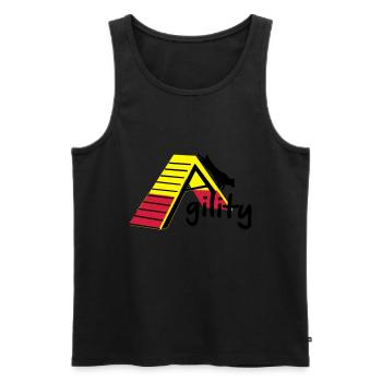 Agility - Männer Premium Bio Tank Top - Schwarz - Vorne - AI Model Male 178 light (178cm)