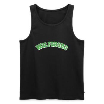 Wolfsburg College - Männer Premium Bio Tank Top - Schwarz - Vorne - Michal (187cm)