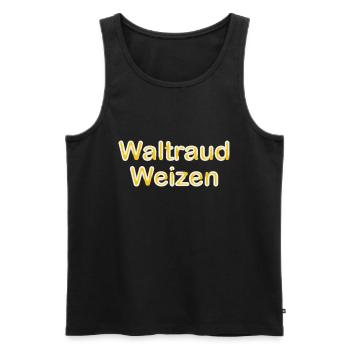 Waltraud Weizen - Männer Premium Bio Tank Top - Schwarz - Vorne - AI Model Male 178 light (178cm)