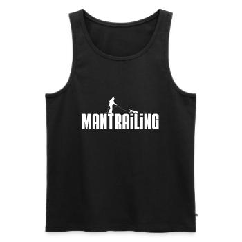 mantrailing - Männer Premium Bio Tank Top - Schwarz - Vorne - AI Model Male 178 light (178cm)