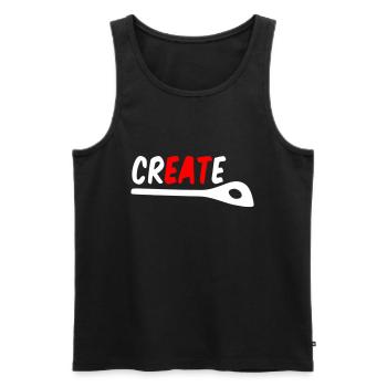 Cooking & Creativity – Create, Cook, Eat Shirt - Men's Premium Organic Tank Top - black - Front - Michal (187cm)