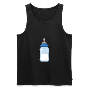 bouteille de lait - Débardeur bio Premium Homme - noir - Devant - Michal (187cm)