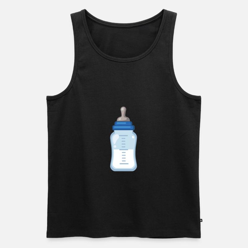 Milchflasche - Männer Premium Bio Tank Top - Schwarz