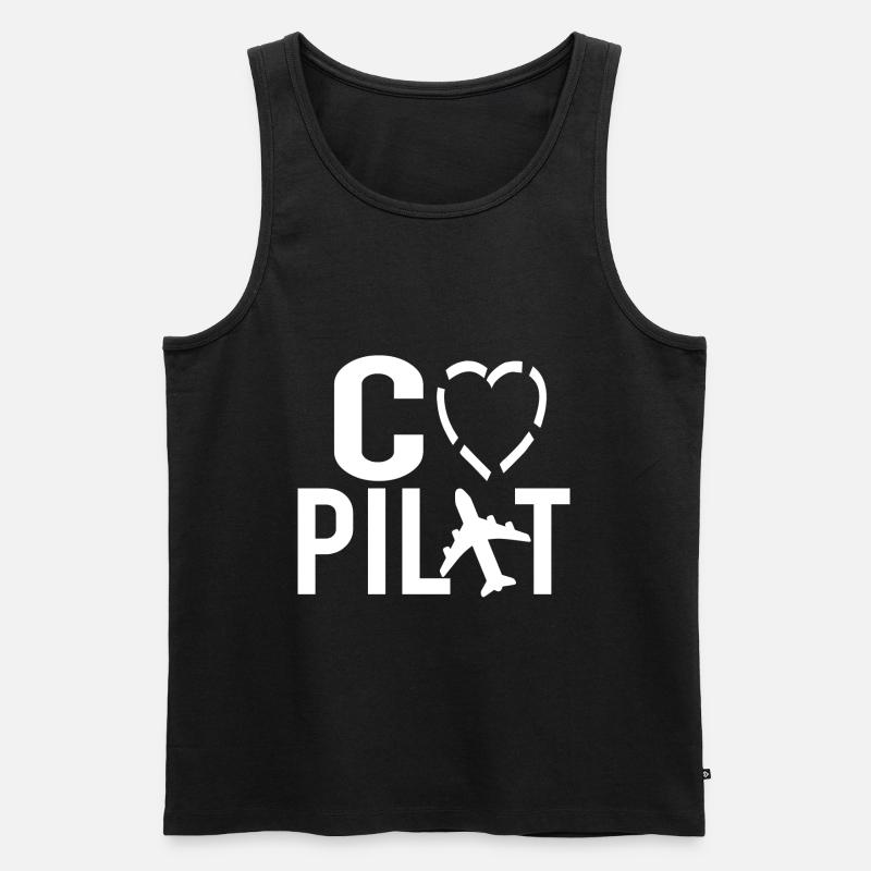 Co Pilot Piloten Pilot Flugzeug Flugzeuge Beruf - Männer Premium Bio Tank Top - Schwarz