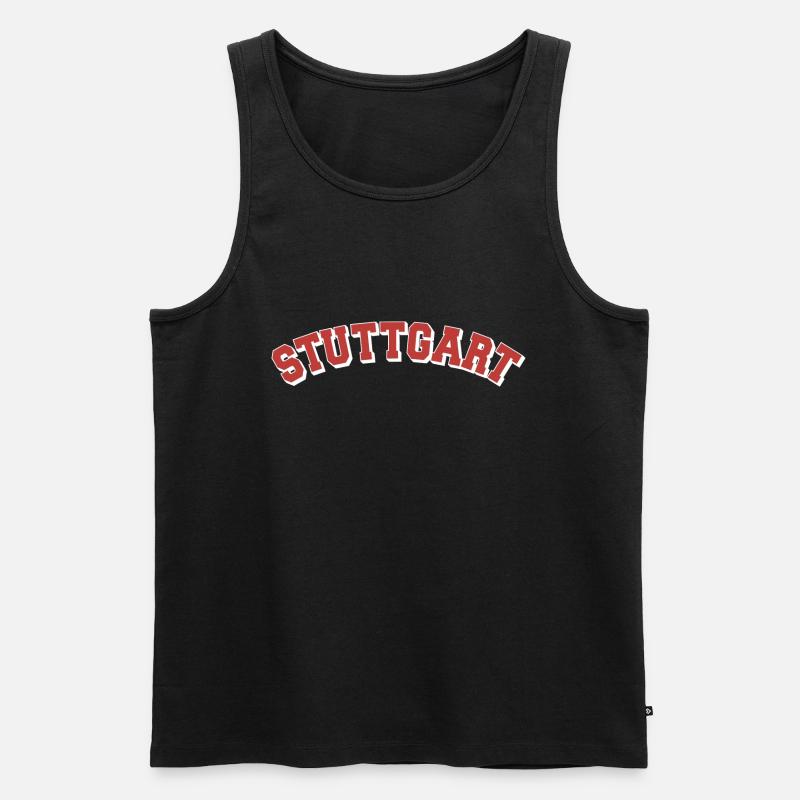 Stuttgart College - Männer Premium Bio Tank Top - Schwarz