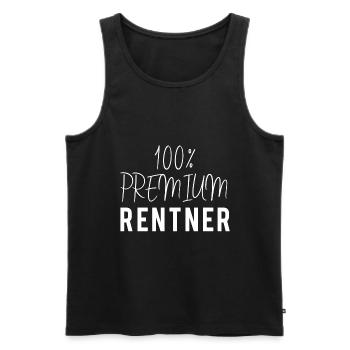 pensioner - Men's Premium Organic Tank Top - black - Front - Michal (187cm)