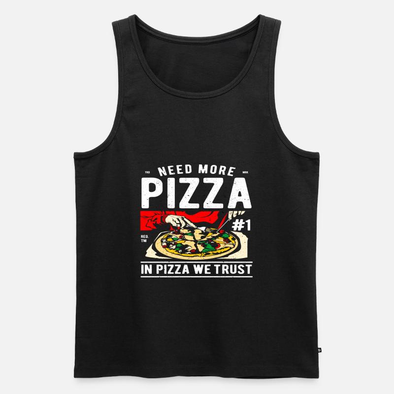 Pizza - Männer Premium Bio Tank Top - Schwarz