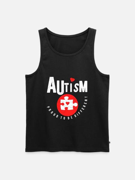 Autism Autism Autist Gift - Men's Premium Organic Tank Top - black