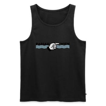 Das Donauradweg t-shirt - Männer Premium Bio Tank Top - Schwarz - Vorne - AI Model Male 178 light (178cm)