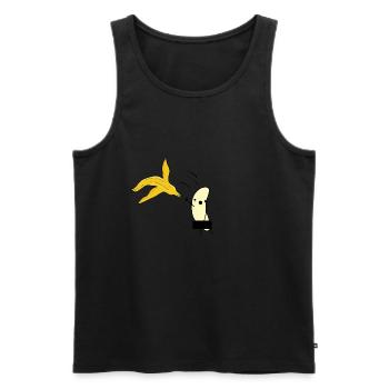 Nackte Banane Strip Junggesellenabschied / JGA - Männer Premium Bio Tank Top - Schwarz - Vorne - AI Model Male 178 light (178cm)