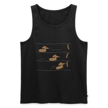 Teckels et saucisses - Débardeur bio Premium Homme - noir - Devant - AI Model Male 178 light (178cm)