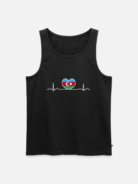 Aserbaidschan - Männer Premium Bio Tank Top - Schwarz