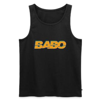 Babo - Männer Premium Bio Tank Top - Schwarz - Vorne - AI Model Male 178 light (178cm)