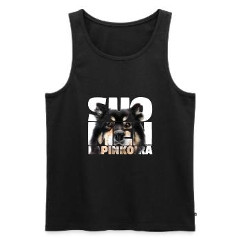 NASSU Lappari 002 - Männer Premium Bio Tank Top - Schwarz - Vorne - AI Model Male 178 light (178cm)