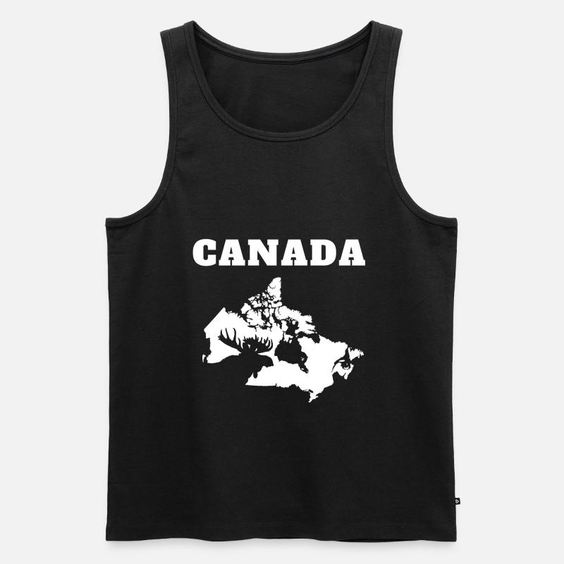 Kanada Elch Moose Form - Männer Premium Bio Tank Top - Schwarz