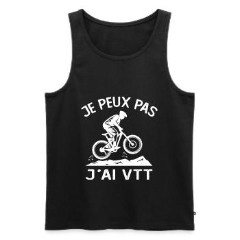 Je Peux Pas J'ai VTT - Débardeur bio Premium Homme - noir - Devant - Michal (187cm)