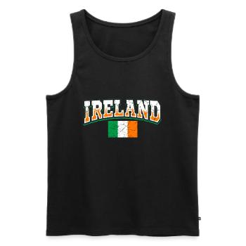Ireland Fan - Men's Premium Organic Tank Top - black - Front - AI Model Male 178 light (178cm)