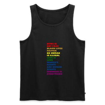 Gay Pride, la gentillesse est tout - Débardeur bio Premium Homme - noir - Devant - Michal (187cm)