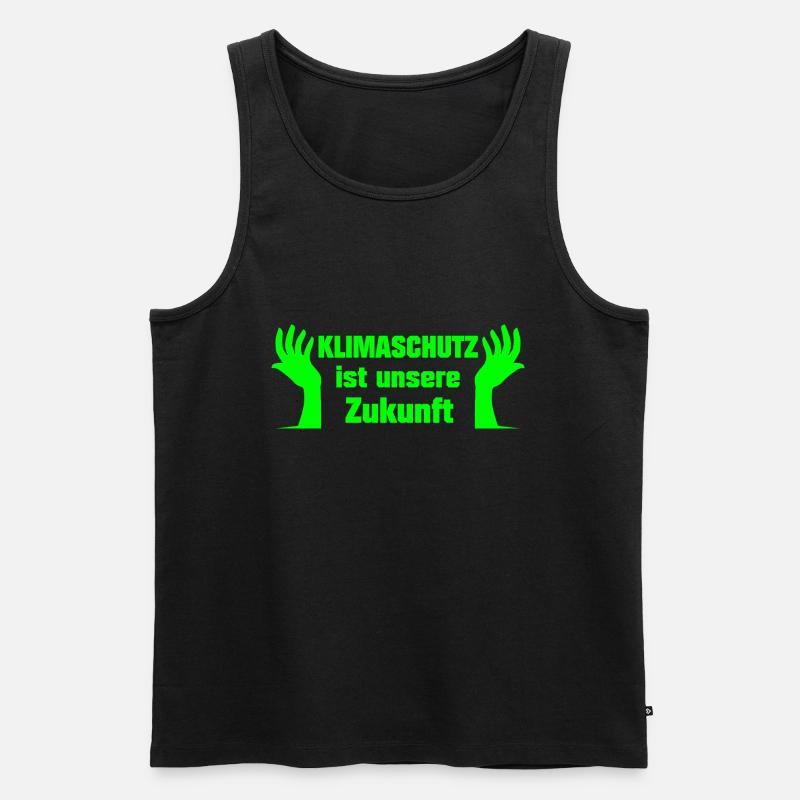 Klimaschutz - Männer Premium Bio Tank Top - Schwarz