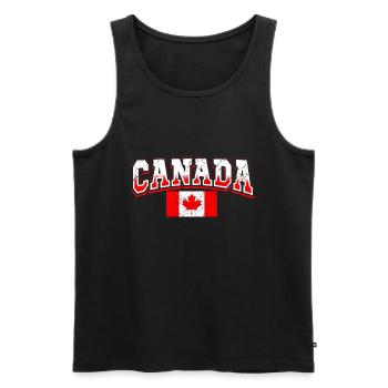 Canada Fan - Men's Premium Organic Tank Top - black - Front - Michal (187cm)