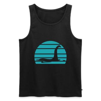 Lustiges Loch Ness Monster Cryptozoology Nessie - Männer Premium Bio Tank Top - Schwarz - Vorne - AI Model Male 178 light (178cm)