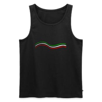 Vert Blanc Rouge - Débardeur bio Premium Homme - noir - Devant - AI Model Male 178 light (178cm)