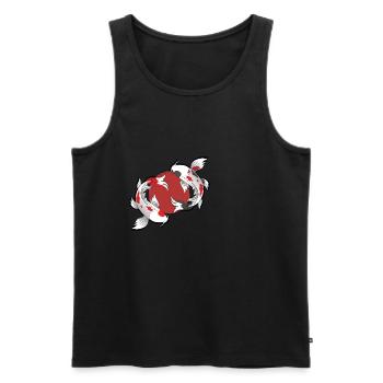 Koi Carp Japan Gift Fish Japanese Art - Men's Premium Organic Tank Top - black - Front - AI Model Male 178 light (178cm)