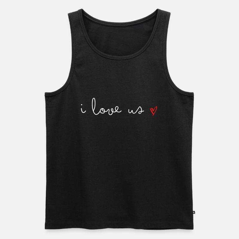 Ich liebe uns - Männer Premium Bio Tank Top - Schwarz