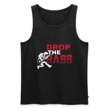 Drop the Bass Music Lover Statement - Men's Premium Organic Tank Top - black - Front - AI Model Male 178 light (178cm)