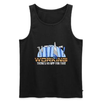 Working There Is No App For That Craftsmen - Men's Premium Organic Tank Top - black - Front - Michal (187cm)