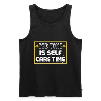 Bed Time Napetizer Selbstpflege Schlafsofa - Männer Premium Bio Tank Top - Schwarz - Vorne - AI Model Male 178 light (178cm)