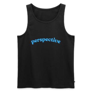 Perspective - Männer Premium Bio Tank Top - Schwarz - Vorne - AI Model Male 178 light (178cm)