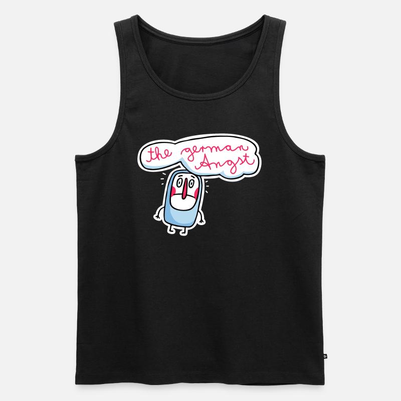 The German Angst - Männer Premium Bio Tank Top - Schwarz