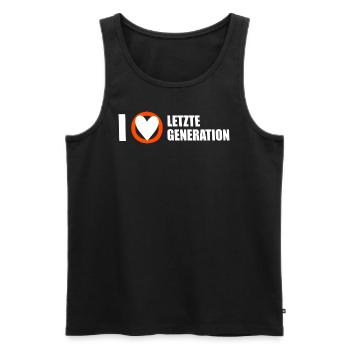 Letzte Generation - Design 3 - Männer Premium Bio Tank Top - Schwarz - Vorne - Michal (187cm)