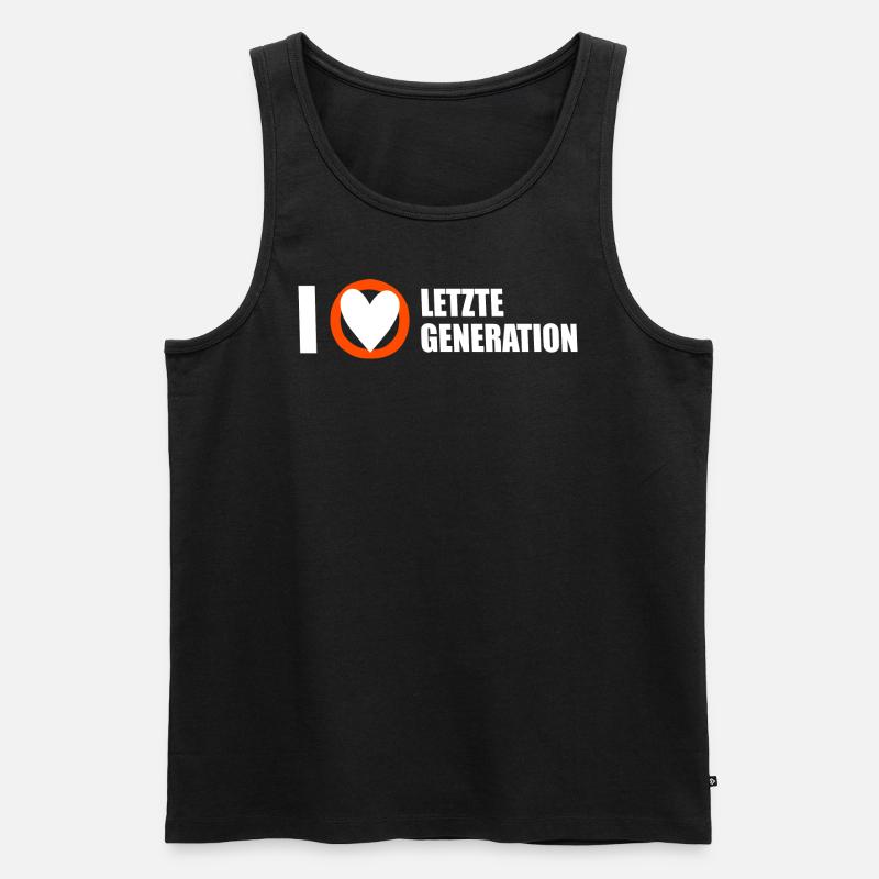 Letzte Generation - Design 3 - Männer Premium Bio Tank Top - Schwarz