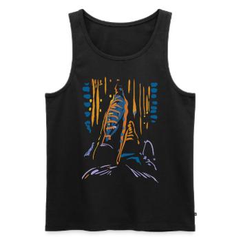 Landscape Abstract Fantasy - Men's Premium Organic Tank Top - black - Front - AI Model Male 178 light (178cm)