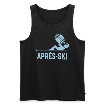Après-Ski (Apres Ski Biertrinker Bierfass / Sky) - Männer Premium Bio Tank Top - Schwarz - Vorne - Michal (187cm)