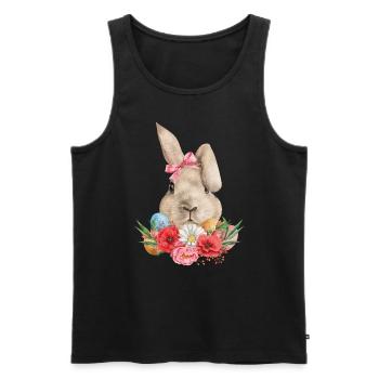 Easter Flowers and Eggs - Men's Premium Organic Tank Top - black - Front - Michal (187cm)