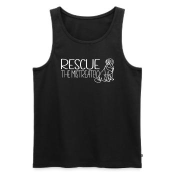 Save the abused dog rescue - Men's Premium Organic Tank Top - black - Front - AI Model Male 178 light (178cm)