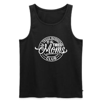 Stolzes Mitglied Des Clubs Der Müden Mütter - Männer Premium Bio Tank Top - Schwarz - Vorne - Michal (187cm)