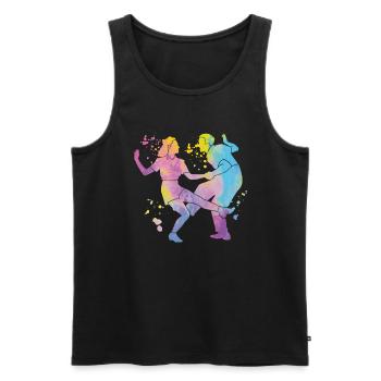 Dancing Swing 60s Boogie Woogie - Men's Premium Organic Tank Top - black - Front - AI Model Male 178 light (178cm)