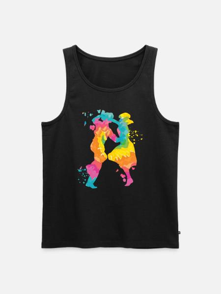 Danse Swing 60s Boogie Woogie - Débardeur bio Premium Homme - noir