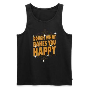 Dough What Bakes You Happy Bäckerei - Männer Premium Bio Tank Top - Schwarz - Vorne - Michal (187cm)