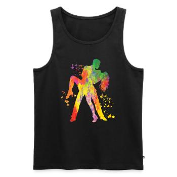 Salsero Und Salsera Salsa-festival - Männer Premium Bio Tank Top - Schwarz - Vorne - AI Model Male 178 light (178cm)