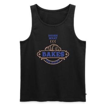 Dough What Bakes You Happy Bäckerei - Männer Premium Bio Tank Top - Schwarz - Vorne - Michal (187cm)