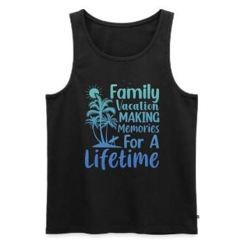 Vacances d’été en famille Créer des souvenirs - Débardeur bio Premium Homme - noir - Devant - Michal (187cm)
