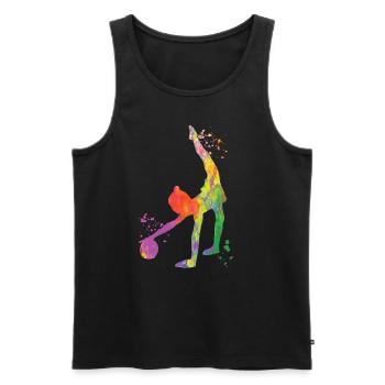 Gymnast with ball rhythmic gymnastics - Men's Premium Organic Tank Top - black - Front - Michal (187cm)