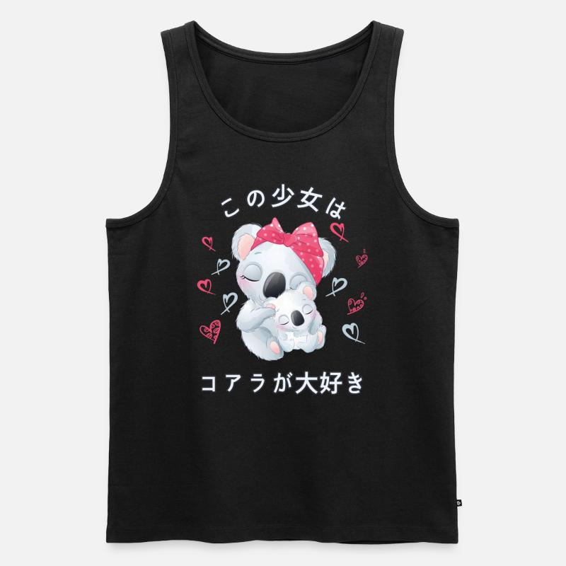 Koala Liebe Mama Koala Bär - Männer Premium Bio Tank Top - Schwarz